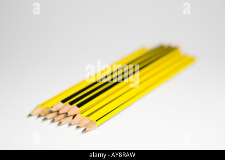 Stacked pencils, close-up Stock Photo