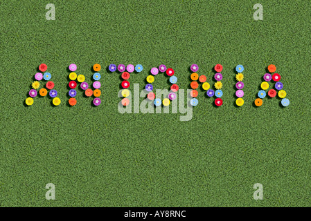 Antonia first name girl written illustration Stock Photo