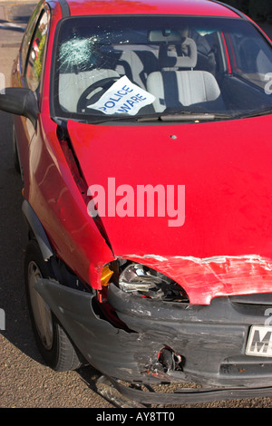 Aftermath of a car collision. Stock Photo