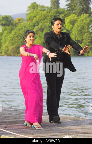 Bollywood in the Lake District UK Film :Nammanna  Actors : Anjana Javeri, Sudeep Stock Photo