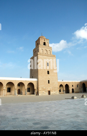 Sidi Okba Mosque also called Great Mosque, Kairouan in Tunisia Stock Photo