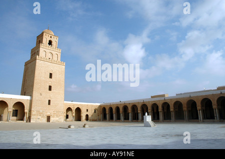 Sidi Okba Mosque also called Great Mosque, Kairouan in Tunisia Stock Photo