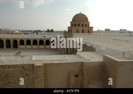 Sidi Okba Mosque also called Great Mosque, Kairouan in Tunisia Stock Photo