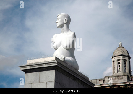 Alison Lapper Pregnant statue by Marc Quinn, Trafalgar Square in London, UK Stock Photo