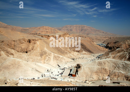 Hilltop View of Valley of the Kings, Luxor, Egypt Stock Photo