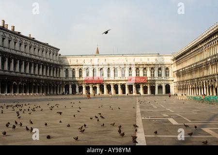 Early morning view of Piazza San Marco (St Mark's Square), Venice, Italy Stock Photo