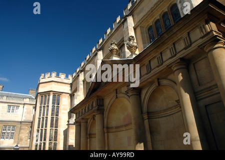 Dining hall at Nevile's Court of Trinity College in Cambridge, UK Stock Photo