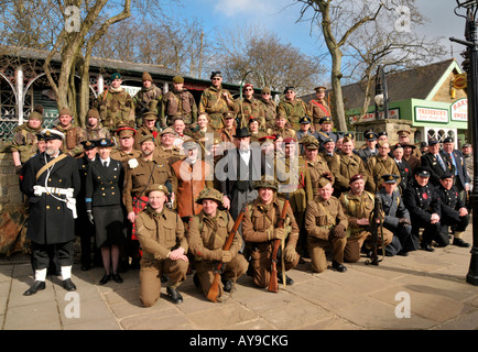 Crich forties weekend Peak District Derbyshire England UK Stock Photo