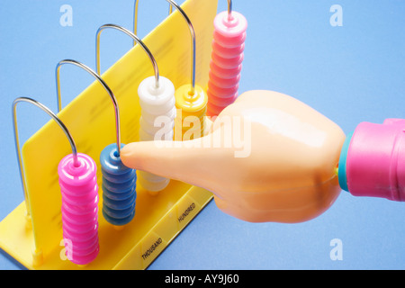 Toy Hand and  Children Abacus Stock Photo