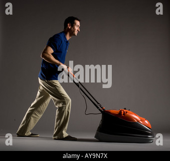 FLYMO VISION COMPACT 330 LAWNMOWER Stock Photo