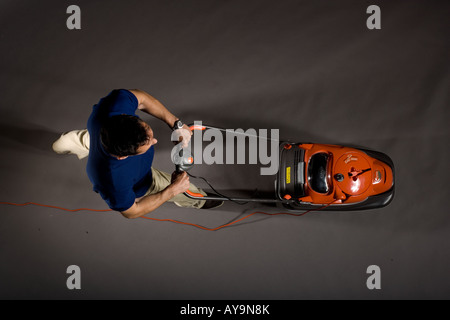 FLYMO VISION COMPACT 330 LAWNMOWER Stock Photo