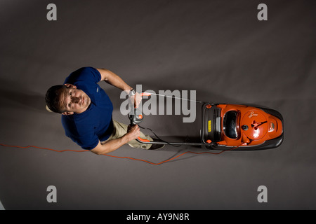 FLYMO VISION COMPACT 330 LAWNMOWER Stock Photo