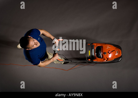 FLYMO VISION COMPACT 330 LAWNMOWER Stock Photo