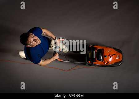 FLYMO VISION COMPACT 330 LAWNMOWER Stock Photo