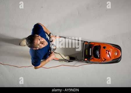 FLYMO VISION COMPACT 330 LAWNMOWER Stock Photo