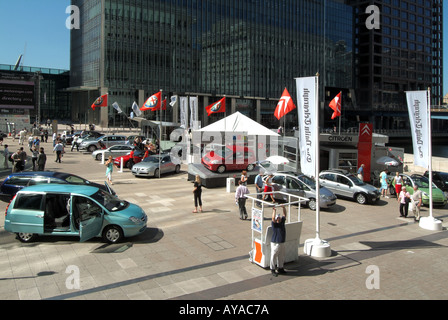 London docklands Canary Wharf Motor Expo car motor show Citroen display Stock Photo