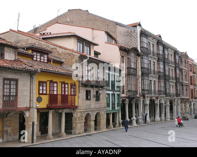 San Francisco street in Avilés city, Asturias, Spain Stock Photo