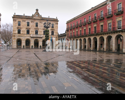 Town Hall, Gijón, Asturias, Spain Stock Photo