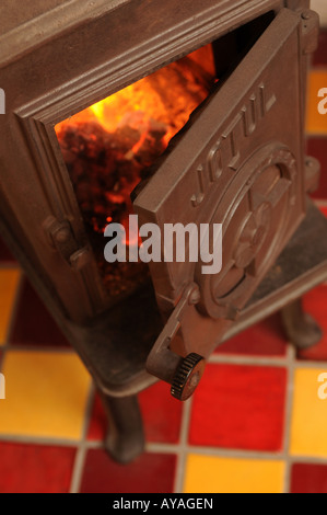log fire jotul Stock Photo