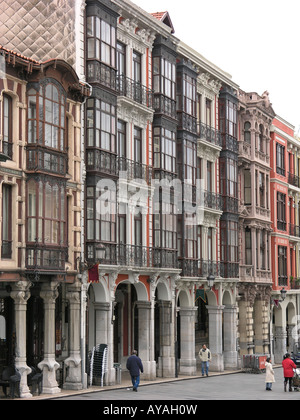 San Francisco street in Avilés city, Asturias, Spain Stock Photo