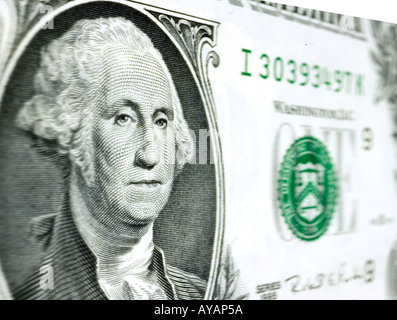 US one dollar bill closeup macro, 1 usd banknote Stock Photo - Alamy