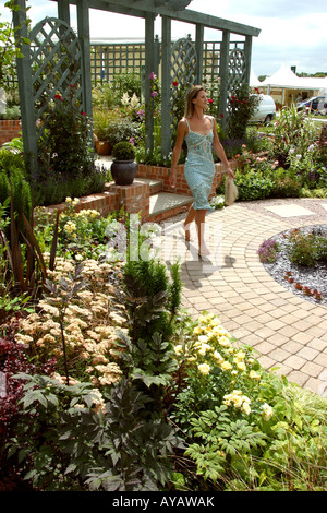 UK Cheshire Knutsford Tatton Hall RHS Flower Show Butler Landscapes Classic Garden Stock Photo