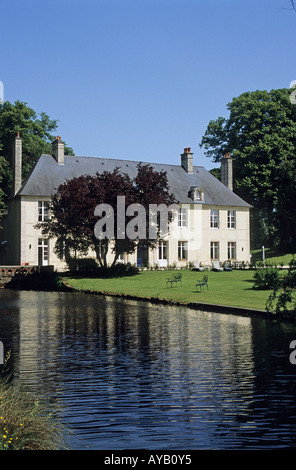 Exterior of Chateau de Bellefontaine Hotel in Bayeux Stock Photo