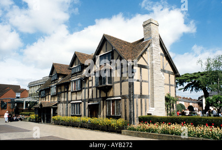 Shakespeares Birthplace at Stratford on Avon Warwickshire England Stock Photo