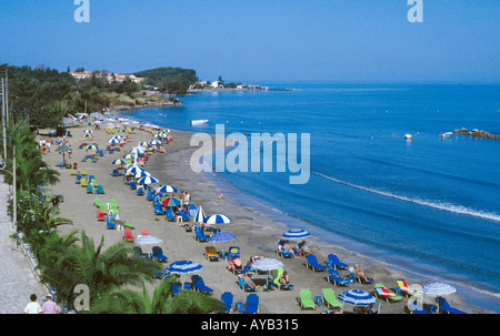 Roda Beach at Corfu Greece Stock Photo