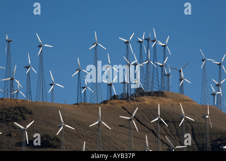 Wind farm in Nevada desert Stock Photo