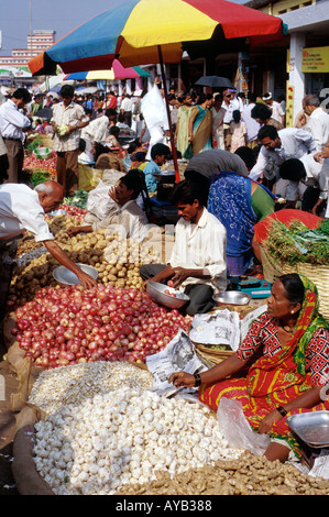 Indian Market at Mapusa in North Goa India Stock Photo