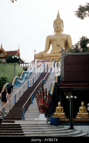 The Big Budda at Koh Samui overlooks the north part of the Island and is a place for visiting tourists Stock Photo