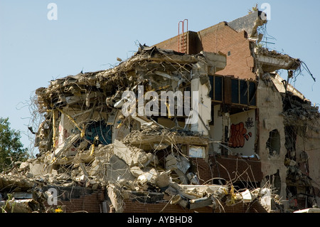 Offices and warehouse being demolished in North Farm Industrial Estate, Tunbridge Wells, Kent. Stock Photo