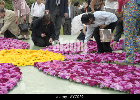 First anniversary memorial to the July 7th 2005 London bombings in Regents Park on 7th July 2006 Stock Photo