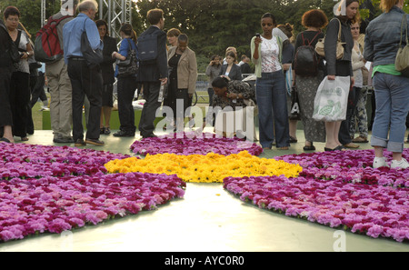 First anniversary memorial to the July 7th 2005 London bombings in Regents Park on 7th July 2006 Stock Photo