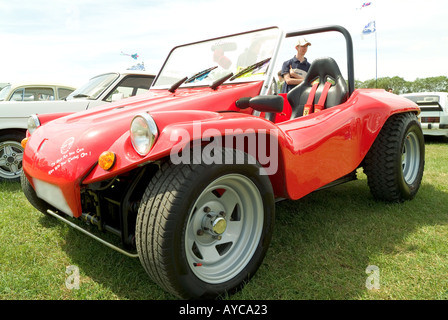 volkswagen beetle based beach buggy VW glassfibre flat four internal combustion engine travel transport fun Stock Photo