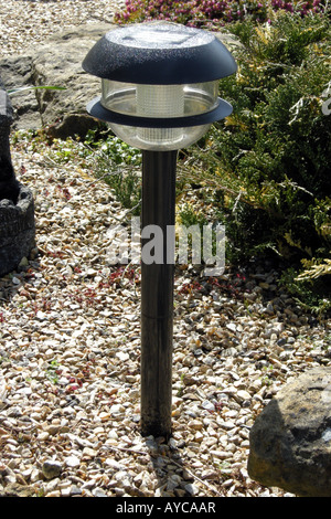 Solar powered garden lighting a cheap alternative to traditional Stock