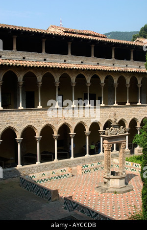 The Cloister Monastir de Pedralbes Barcelona Spain Stock Photo