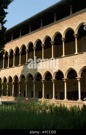 The Cloister Monastir de Pedralbes  Barcelona Spain Stock Photo