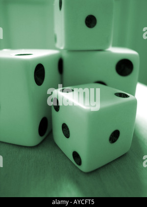 Piled Dice Stock Photo
