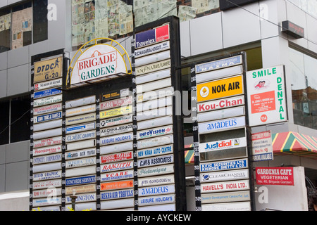 Directory of shops trading in Brigade Gardens Bangalore Stock Photo