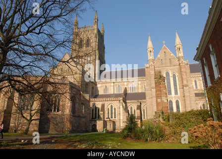 Worcester Cathedral England Uk Stock Photo