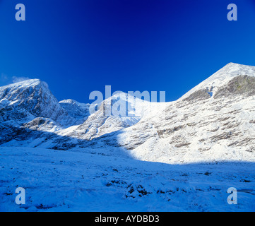 irelands highest mountain covered in winter snow Stock Photo