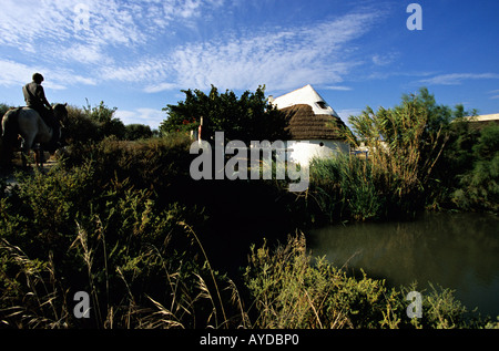 Gardian cabanes in Saintes Maries de la Mer France Stock Photo