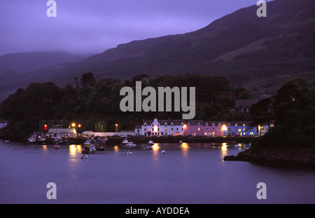Evening at Portree Harbour on the Isle of Skye Scotland UK Stock Photo