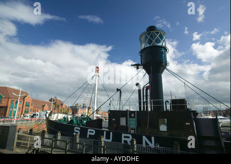 The old Spurn Light Ship in Hull Marina, Hull, Yorkshire, UK Stock Photo