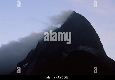 Mitre Peak Milford Sound Fiordland National Park Southland South Island New Zealand Stock Photo