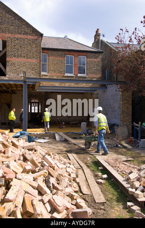 Private victorian house being rebuilt Ealing W5 London United Kingdom Stock Photo