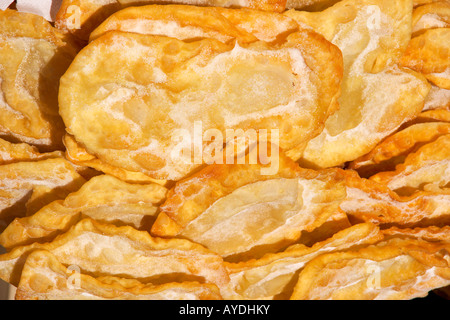 Les oreillettes Deep fried pastries Stock Photo