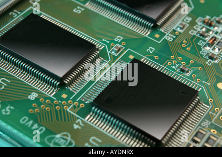 Close-up electronic circuit board Stock Photo
